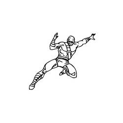 Dibujo para colorear: Ninja (Personajes de Fantasía y Aventura) #147915 - Dibujos para Colorear e Imprimir Gratis