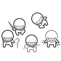 Dibujo para colorear: Ninja (Personajes de Fantasía y Aventura) #147934 - Dibujos para Colorear e Imprimir Gratis