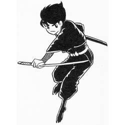 Dibujo para colorear: Ninja (Personajes de Fantasía y Aventura) #148184 - Dibujos para Colorear e Imprimir Gratis