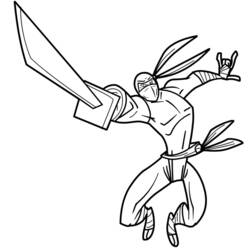 Dibujo para colorear: Ninja (Personajes de Fantasía y Aventura) #148194 - Dibujos para Colorear e Imprimir Gratis