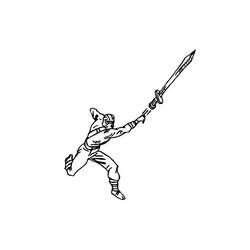 Dibujo para colorear: Ninja (Personajes de Fantasía y Aventura) #148263 - Dibujos para Colorear e Imprimir Gratis