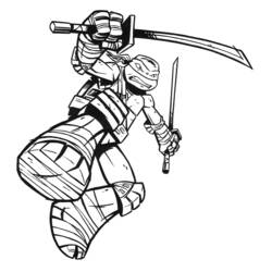 Dibujo para colorear: Ninja (Personajes de Fantasía y Aventura) #148281 - Dibujos para Colorear e Imprimir Gratis