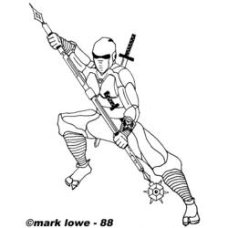 Dibujo para colorear: Ninja (Personajes de Fantasía y Aventura) #148315 - Dibujos para Colorear e Imprimir Gratis