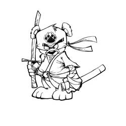 Dibujo para colorear: Ninja (Personajes de Fantasía y Aventura) #148338 - Dibujos para Colorear e Imprimir Gratis