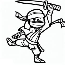 Dibujo para colorear: Ninja (Personajes de Fantasía y Aventura) #187785 - Dibujos para Colorear e Imprimir Gratis