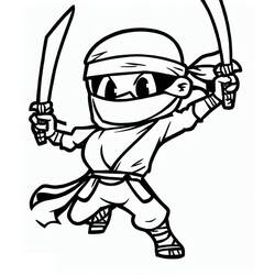 Dibujo para colorear: Ninja (Personajes de Fantasía y Aventura) #187786 - Dibujos para Colorear e Imprimir Gratis