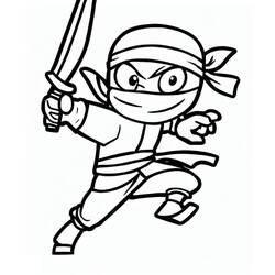 Dibujo para colorear: Ninja (Personajes de Fantasía y Aventura) #187787 - Dibujos para Colorear e Imprimir Gratis