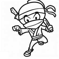Dibujo para colorear: Ninja (Personajes de Fantasía y Aventura) #187788 - Dibujos para Colorear e Imprimir Gratis