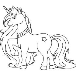 Dibujos para colorear: Princesa Unicornio - Dibujos para Colorear e Imprimir Gratis