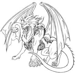 Dibujos para colorear: Quimera - Dibujos para Colorear e Imprimir Gratis