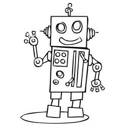 Dibujo para colorear: Robot (Personajes de Fantasía y Aventura) #106574 - Dibujos para Colorear e Imprimir Gratis