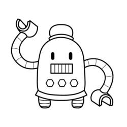 Dibujo para colorear: Robot (Personajes de Fantasía y Aventura) #106701 - Dibujos para Colorear e Imprimir Gratis