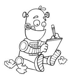 Dibujo para colorear: Robot (Personajes de Fantasía y Aventura) #106725 - Dibujos para Colorear e Imprimir Gratis