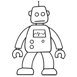 Dibujo para colorear: Robot (Personajes de Fantasía y Aventura) #106854 - Dibujos para Colorear e Imprimir Gratis