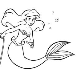 Dibujos para colorear: Sirena - Dibujos para Colorear e Imprimir Gratis