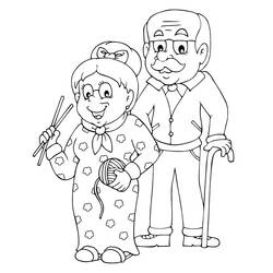 Dibujo para colorear: Abuelos (Personajes) #150620 - Dibujos para Colorear e Imprimir Gratis