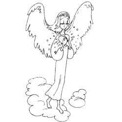 Dibujo para colorear: Angel (Personajes) #86361 - Dibujos para Colorear e Imprimir Gratis