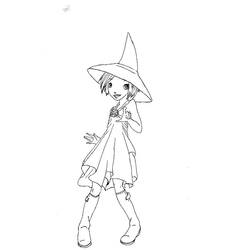 Dibujo para colorear: Bruja (Personajes) #108388 - Dibujos para Colorear e Imprimir Gratis