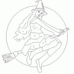 Dibujo para colorear: Bruja (Personajes) #108446 - Dibujos para Colorear e Imprimir Gratis