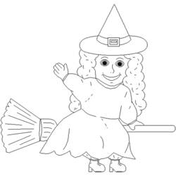 Dibujo para colorear: Bruja (Personajes) #108450 - Dibujos para Colorear e Imprimir Gratis