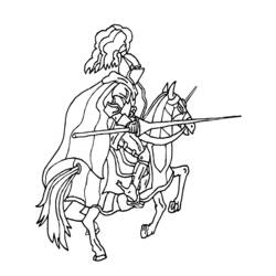 Dibujo para colorear: Caballero (Personajes) #86899 - Dibujos para Colorear e Imprimir Gratis