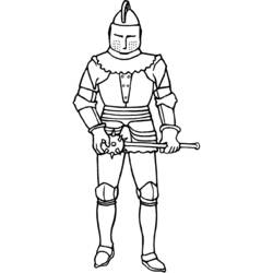 Dibujo para colorear: Caballero (Personajes) #86917 - Dibujos para Colorear e Imprimir Gratis