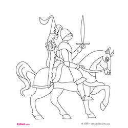 Dibujo para colorear: Caballero (Personajes) #86942 - Dibujos para Colorear e Imprimir Gratis