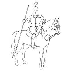 Dibujo para colorear: Caballero (Personajes) #86950 - Dibujos para Colorear e Imprimir Gratis