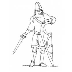 Dibujo para colorear: Caballero (Personajes) #86956 - Dibujos para Colorear e Imprimir Gratis