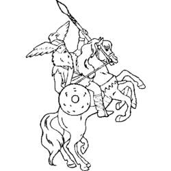 Dibujo para colorear: Caballero (Personajes) #86957 - Dibujos para Colorear e Imprimir Gratis