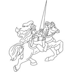 Dibujo para colorear: Caballero (Personajes) #86987 - Dibujos para Colorear e Imprimir Gratis