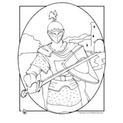 Dibujo para colorear: Caballero (Personajes) #87025 - Dibujos para Colorear e Imprimir Gratis