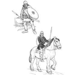 Dibujo para colorear: Caballero (Personajes) #87053 - Dibujos para Colorear e Imprimir Gratis