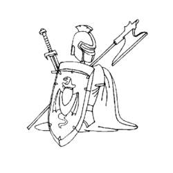 Dibujo para colorear: Caballero (Personajes) #87058 - Dibujos para Colorear e Imprimir Gratis