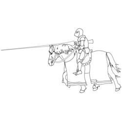 Dibujo para colorear: Caballero (Personajes) #87220 - Dibujos para Colorear e Imprimir Gratis