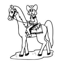 Dibujo para colorear: Cowboy (Personajes) #91420 - Dibujos para Colorear e Imprimir Gratis
