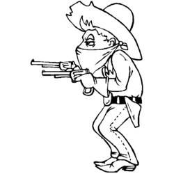 Dibujo para colorear: Cowboy (Personajes) #91422 - Dibujos para Colorear e Imprimir Gratis