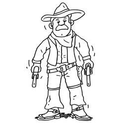 Dibujo para colorear: Cowboy (Personajes) #91424 - Dibujos para Colorear e Imprimir Gratis