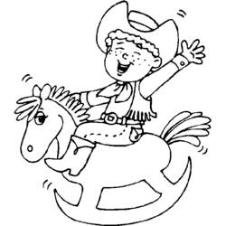 Dibujo para colorear: Cowboy (Personajes) #91438 - Dibujos para Colorear e Imprimir Gratis
