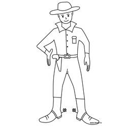 Dibujo para colorear: Cowboy (Personajes) #91444 - Dibujos para Colorear e Imprimir Gratis
