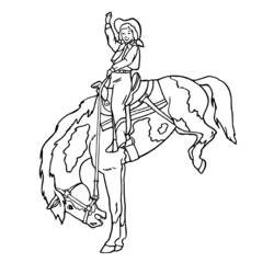 Dibujo para colorear: Cowboy (Personajes) #91455 - Dibujos para Colorear e Imprimir Gratis