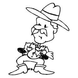 Dibujo para colorear: Cowboy (Personajes) #91503 - Dibujos para Colorear e Imprimir Gratis