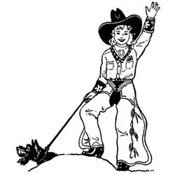 Dibujo para colorear: Cowboy (Personajes) #91504 - Dibujos para Colorear e Imprimir Gratis