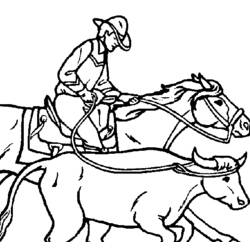 Dibujo para colorear: Cowboy (Personajes) #91550 - Dibujos para Colorear e Imprimir Gratis