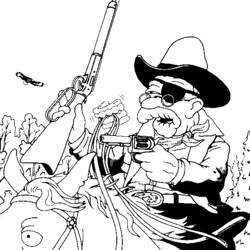 Dibujo para colorear: Cowboy (Personajes) #91619 - Dibujos para Colorear e Imprimir Gratis