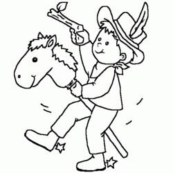 Dibujo para colorear: Cowboy (Personajes) #91628 - Dibujos para Colorear e Imprimir Gratis