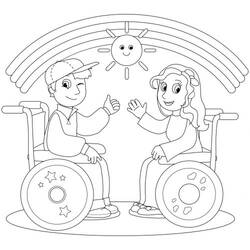 Dibujo para colorear: Discapacitado (Personajes) #98457 - Dibujos para Colorear e Imprimir Gratis