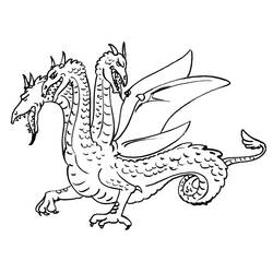 Dibujo para colorear: Dragón (Personajes) #148360 - Dibujos para Colorear e Imprimir Gratis