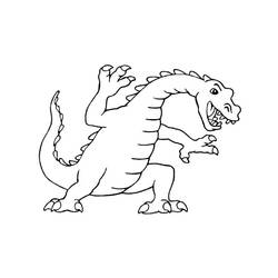 Dibujo para colorear: Dragón (Personajes) #148381 - Dibujos para Colorear e Imprimir Gratis