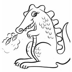 Dibujo para colorear: Dragón (Personajes) #148416 - Dibujos para Colorear e Imprimir Gratis